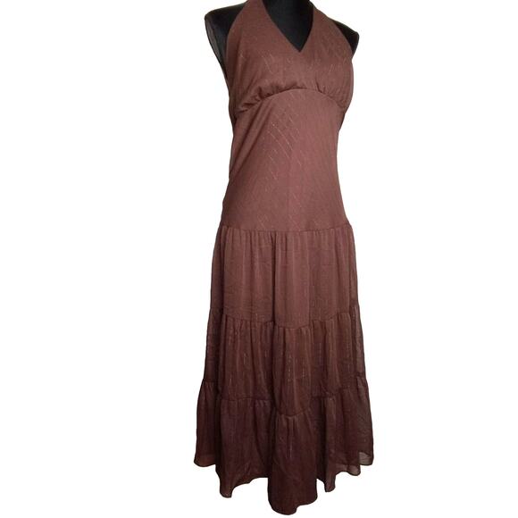 jonathan martin Dresses & Skirts - Jonathan Martin Studio Brown Drop Waist Halter Dress - 10